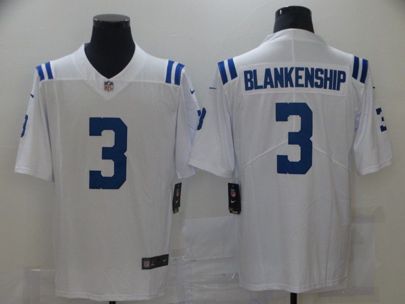 Men Indianapolis Colts 3 Blankenship White Nike Vapor Untouchable Limited 2021 NFL Jersey